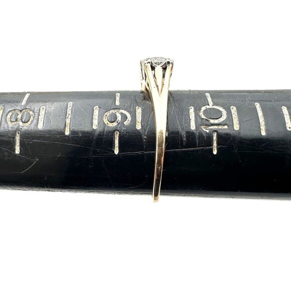 Womens Ring 14K Yellow Gold Diamond Vintage Wedding Anniversary 1 + ctw Size 9.5 - Picture 7 of 7